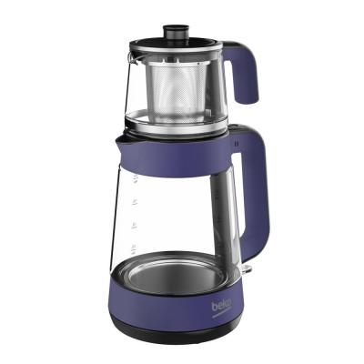 Beko CM 5964 W Floral Mor 1900 W Cam Demlikli Çay Makinesi